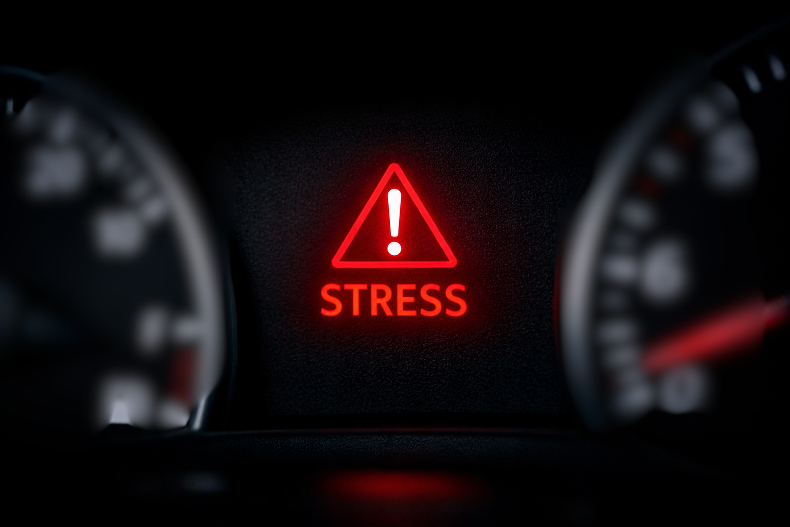 Dashboard met waarschuwingslampje ‘stress’ als signaal van overbelasting